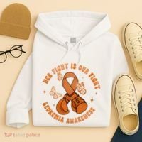 Her Fight Is Our Fight Leukemia Awareness Hoodie thumb 4