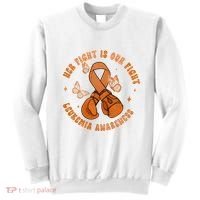 Her Fight Is Our Fight Leukemia Awareness Sweatshirt thumb 0