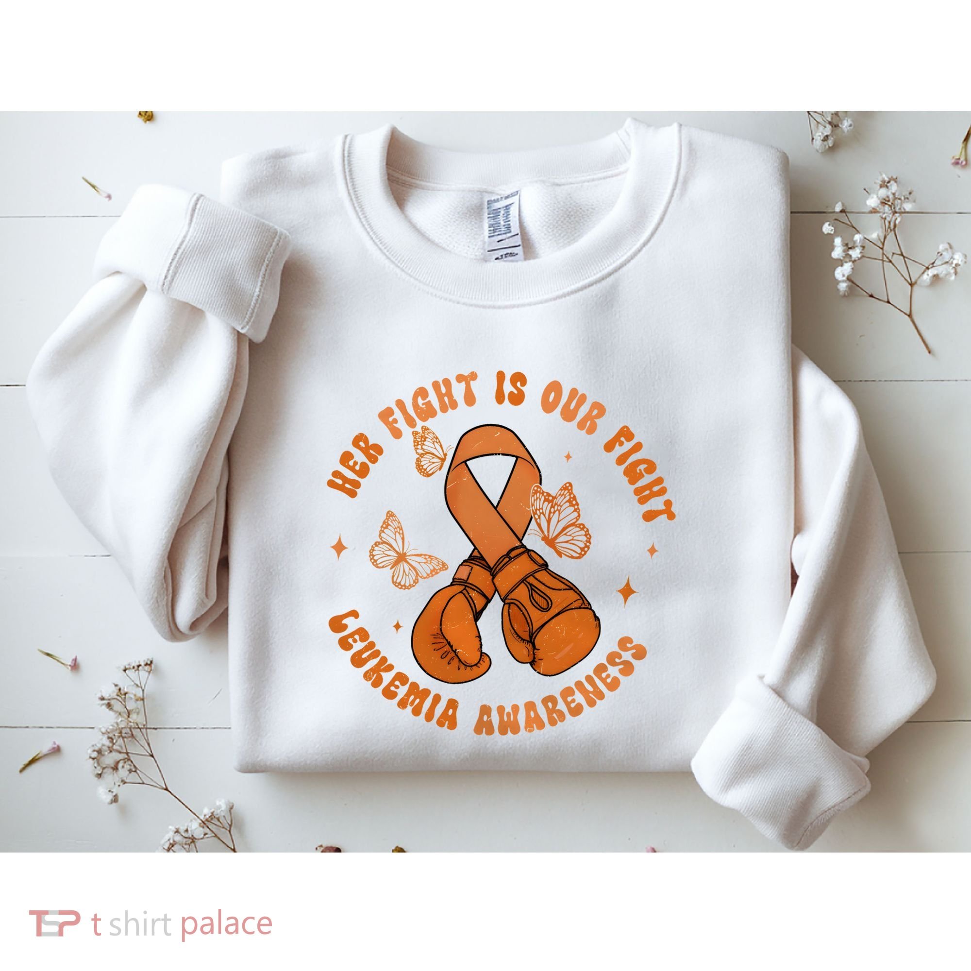 Her Fight Is Our Fight Leukemia Awareness Sweatshirt