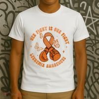 Her Fight Is Our Fight Leukemia Awareness T-Shirt thumb 3