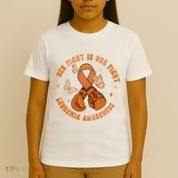 Her Fight Is Our Fight Leukemia Awareness T-Shirt thumb 4