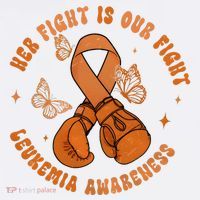 Her Fight Is Our Fight Leukemia Awareness Women's Hoodie thumb 2