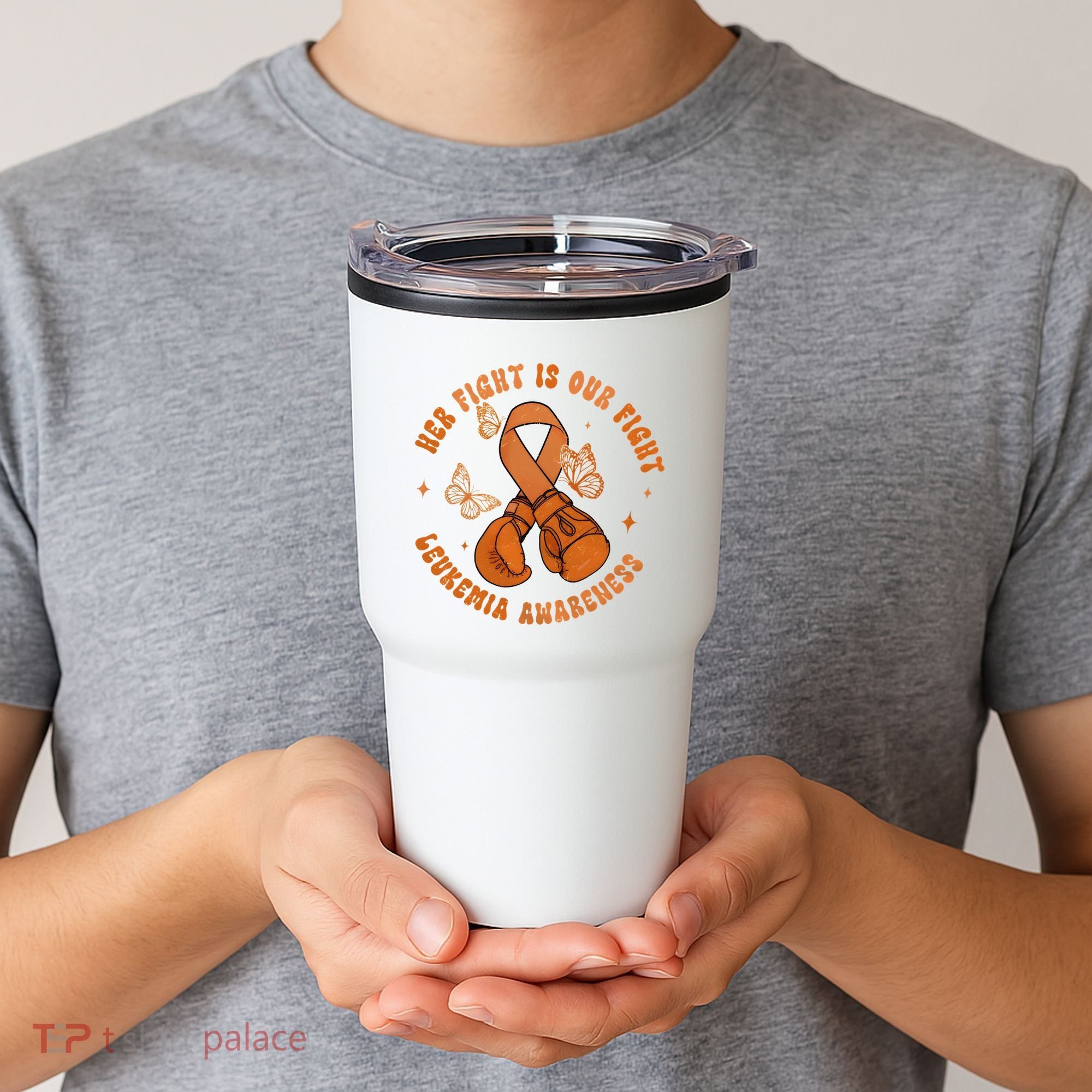 Her Fight Is Our Fight Leukemia Awareness Tumbler