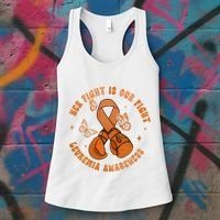 Her Fight Is Our Fight Leukemia Awareness Women's Tank Top thumb 3