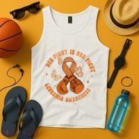 Her Fight Is Our Fight Leukemia Awareness Tank Top thumb 4