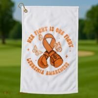 Her Fight Is Our Fight Leukemia Awareness Golf Towel thumb 1