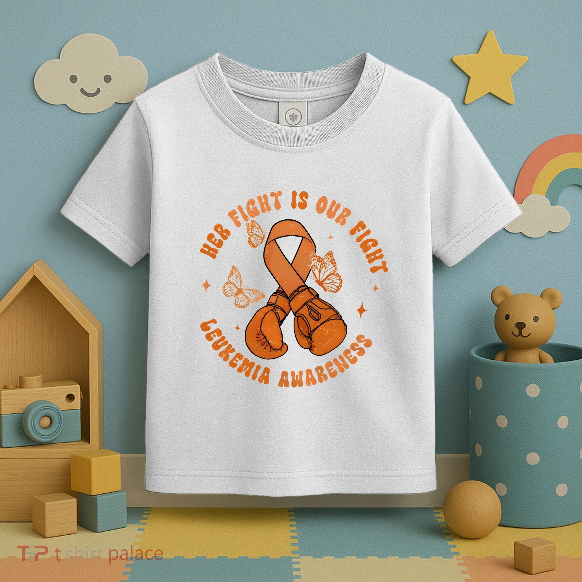 Her Fight Is Our Fight Leukemia Awareness Toddler T-Shirt