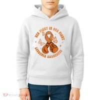 Her Fight Is Our Fight Leukemia Awareness Kids Hoodie thumb 4