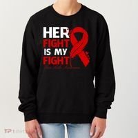 Her Fight Is My Fight Hiv Aids Awareness Feather Women's Sweatshirt thumb 0