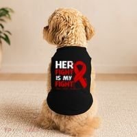 Her Fight Is My Fight Hiv Aids Awareness Feather Doggie Tank thumb 2