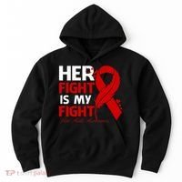 Her Fight Is My Fight Hiv Aids Awareness Feather Hoodie thumb 0