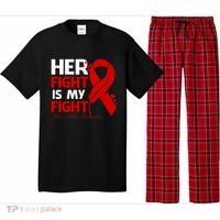 Her Fight Is My Fight Hiv Aids Awareness Feather Pajama Set thumb 0