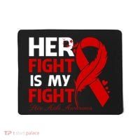 Her Fight Is My Fight Hiv Aids Awareness Feather Mousepad thumb 0