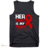 Her Fight Is My Fight Hiv Aids Awareness Feather Tank Top thumb 0