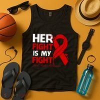 Her Fight Is My Fight Hiv Aids Awareness Feather Tank Top thumb 4