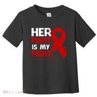 Her Fight Is My Fight Hiv Aids Awareness Feather Toddler T-Shirt thumb 0
