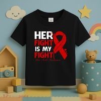 Her Fight Is My Fight Hiv Aids Awareness Feather Toddler T-Shirt thumb 3