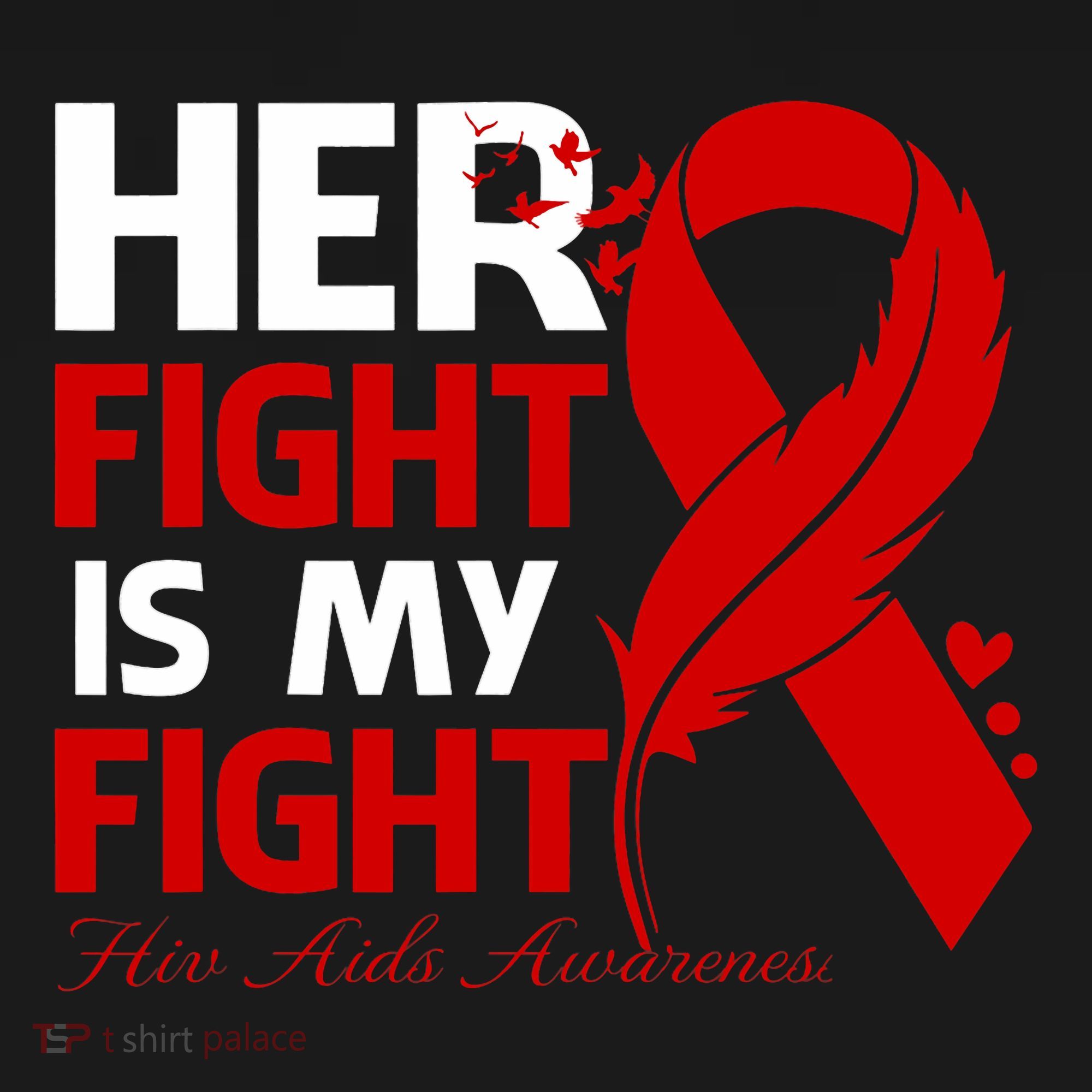 Her Fight Is My Fight Hiv Aids Awareness Feather Visor