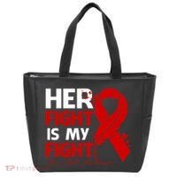 Her Fight Is My Fight Hiv Aids Awareness Feather Tote Bag thumb 0