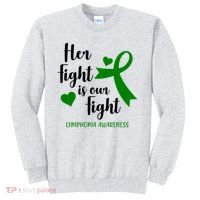 Her Fight Is Our Fight Lymphoma Awareness Sweatshirt thumb 0