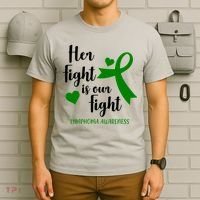 Her Fight Is Our Fight Lymphoma Awareness T-Shirt thumb 6