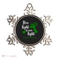 Her Fight Is Our Fight Lymphoma Awareness Ornament thumb 0