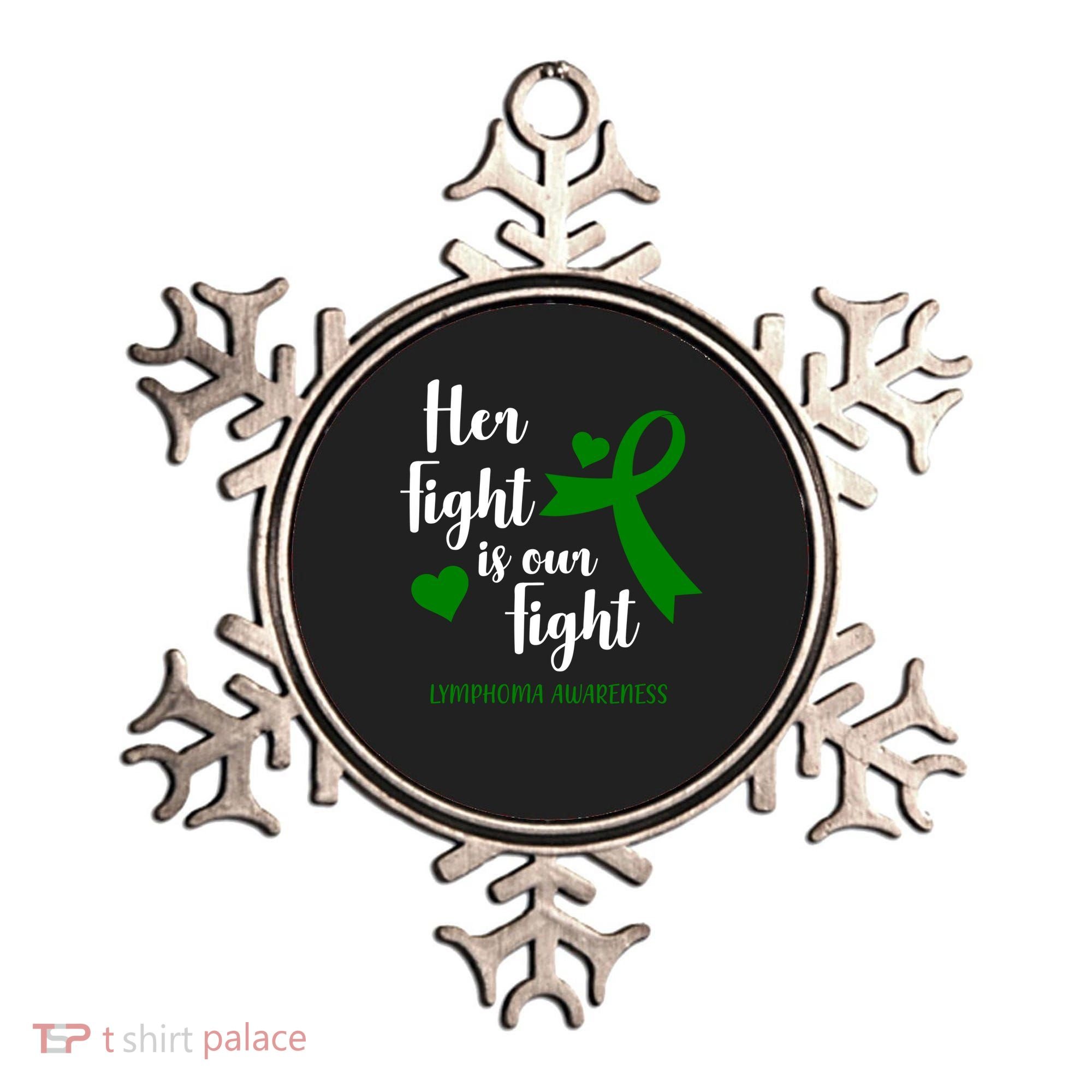 Her Fight Is Our Fight Lymphoma Awareness Ornament