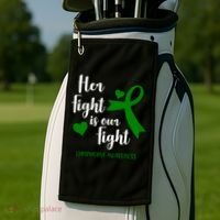 Her Fight Is Our Fight Lymphoma Awareness Golf Towel thumb 2