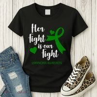 Her Fight Is Our Fight Lymphoma Awareness Women's T-Shirt thumb 3