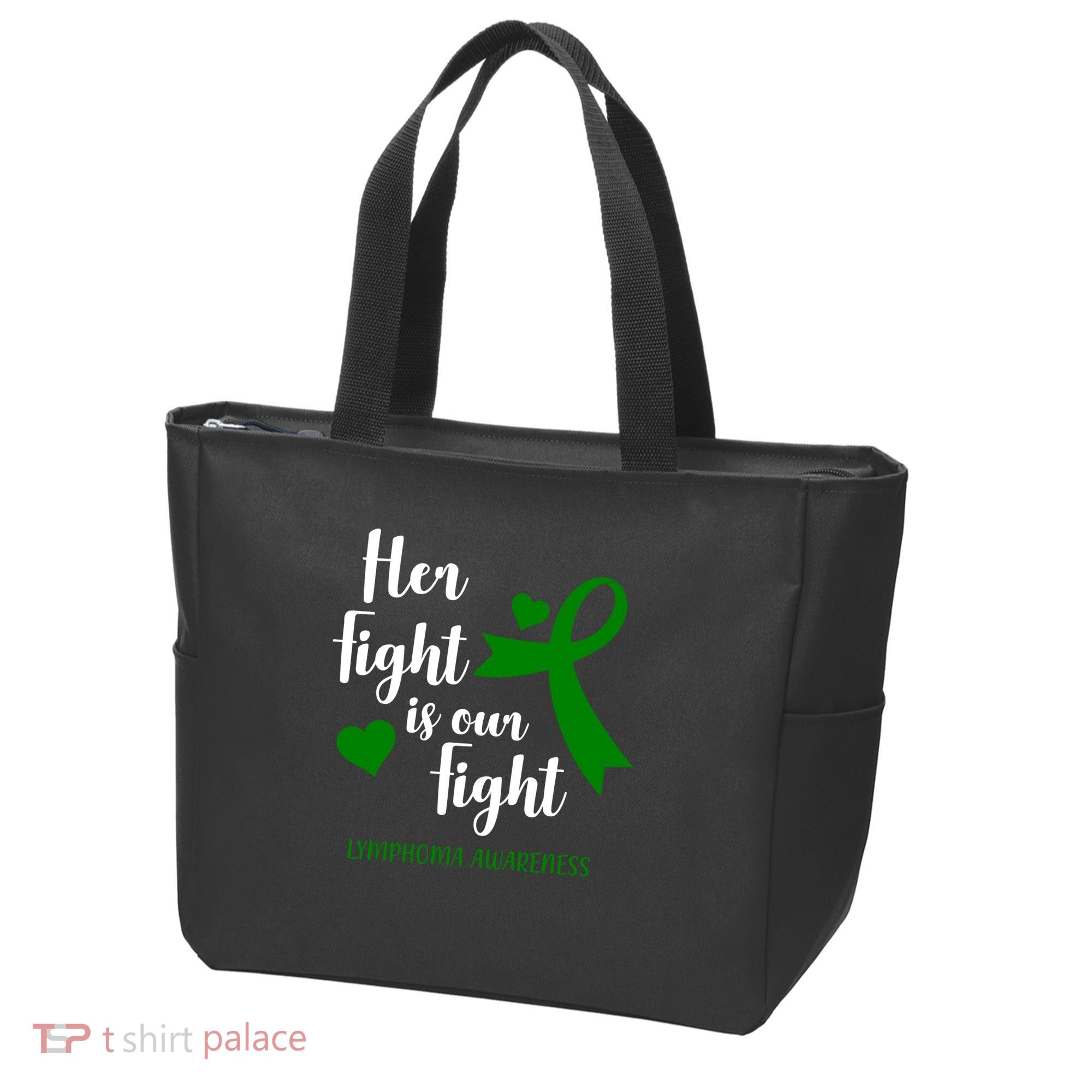 Her Fight Is Our Fight Lymphoma Awareness Tote Bag