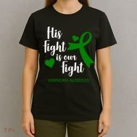 His Fight Is Our Fight Lymphoma Awareness T-Shirt thumb 4