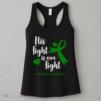 His Fight Is Our Fight Lymphoma Awareness Women's Tank Top thumb 3