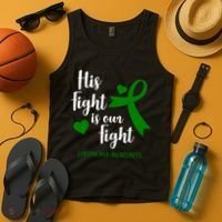 His Fight Is Our Fight Lymphoma Awareness Tank Top thumb 4