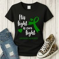 His Fight Is Our Fight Lymphoma Awareness Women's T-Shirt thumb 3