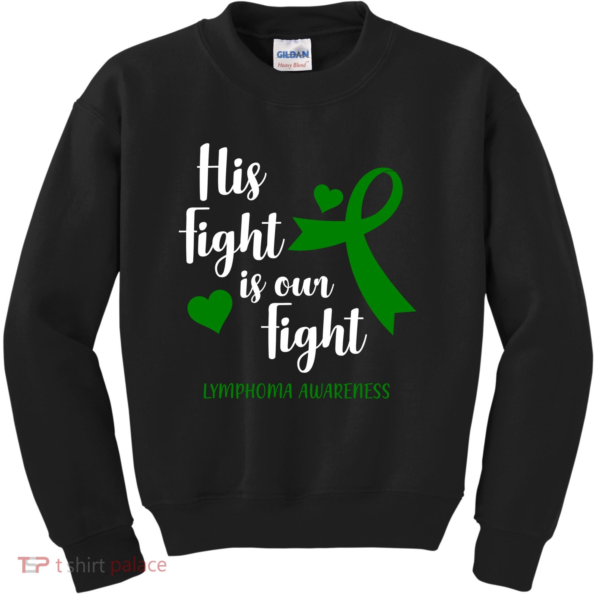 His Fight Is Our Fight Lymphoma Awareness Kids Sweatshirt
