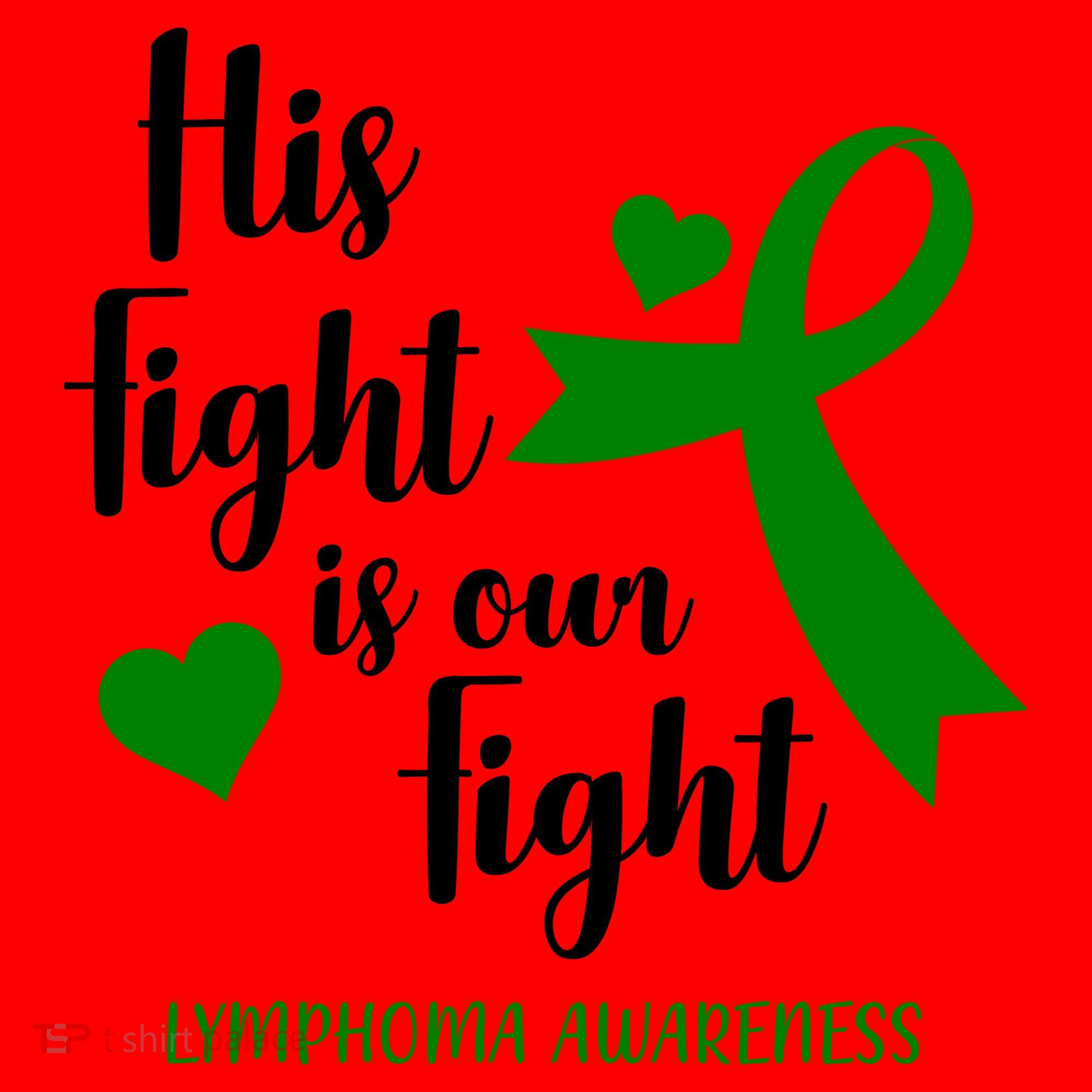 His Fight Is Our Fight Lymphoma Awareness Santa Hat