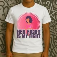 Her Fight Is My Fight Breast Cancer Awareness T-Shirt thumb 3
