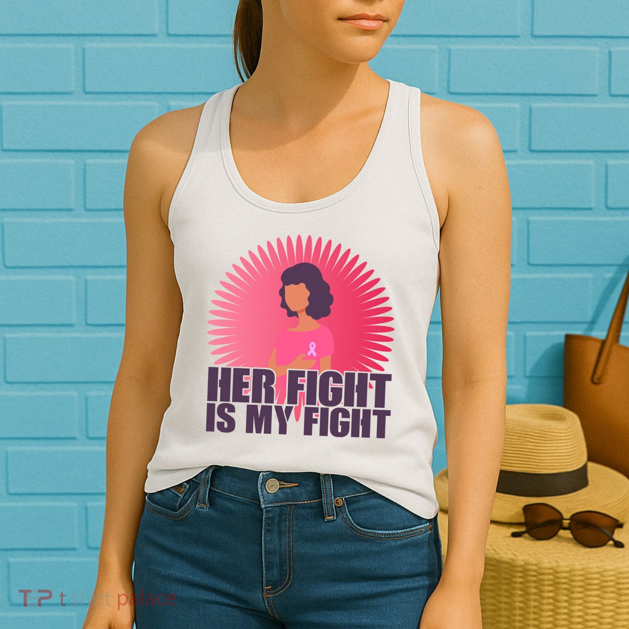 Her Fight Is My Fight Breast Cancer Awareness Women's Tank Top