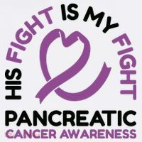 His Fight Is My Fight Pancreatic Cancer Awareness Women's Hoodie thumb 2