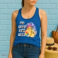 His Fight Is My Fight Autism Awareness Cool Gift Women's Tank Top thumb 2