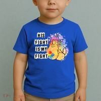 His Fight Is My Fight Autism Awareness Cool Gift Toddler T-Shirt thumb 2