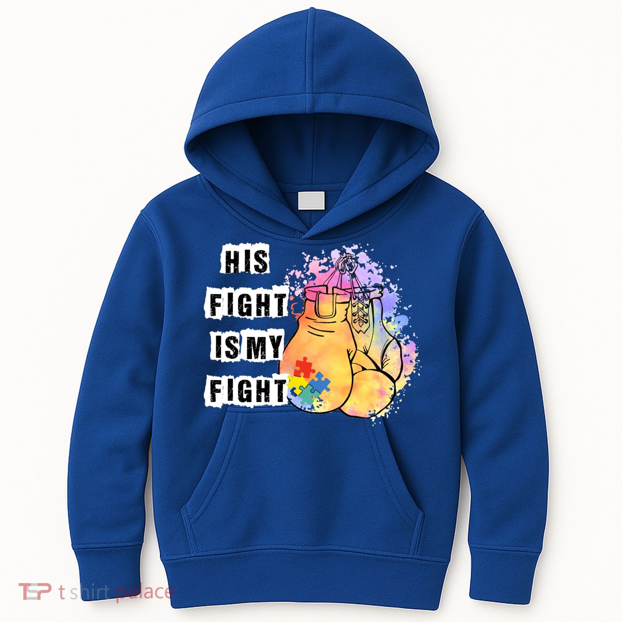 His Fight Is My Fight Autism Awareness Cool Gift Kids Hoodie