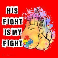 His Fight Is My Fight Autism Awareness Cool Gift Santa Hat thumb 1