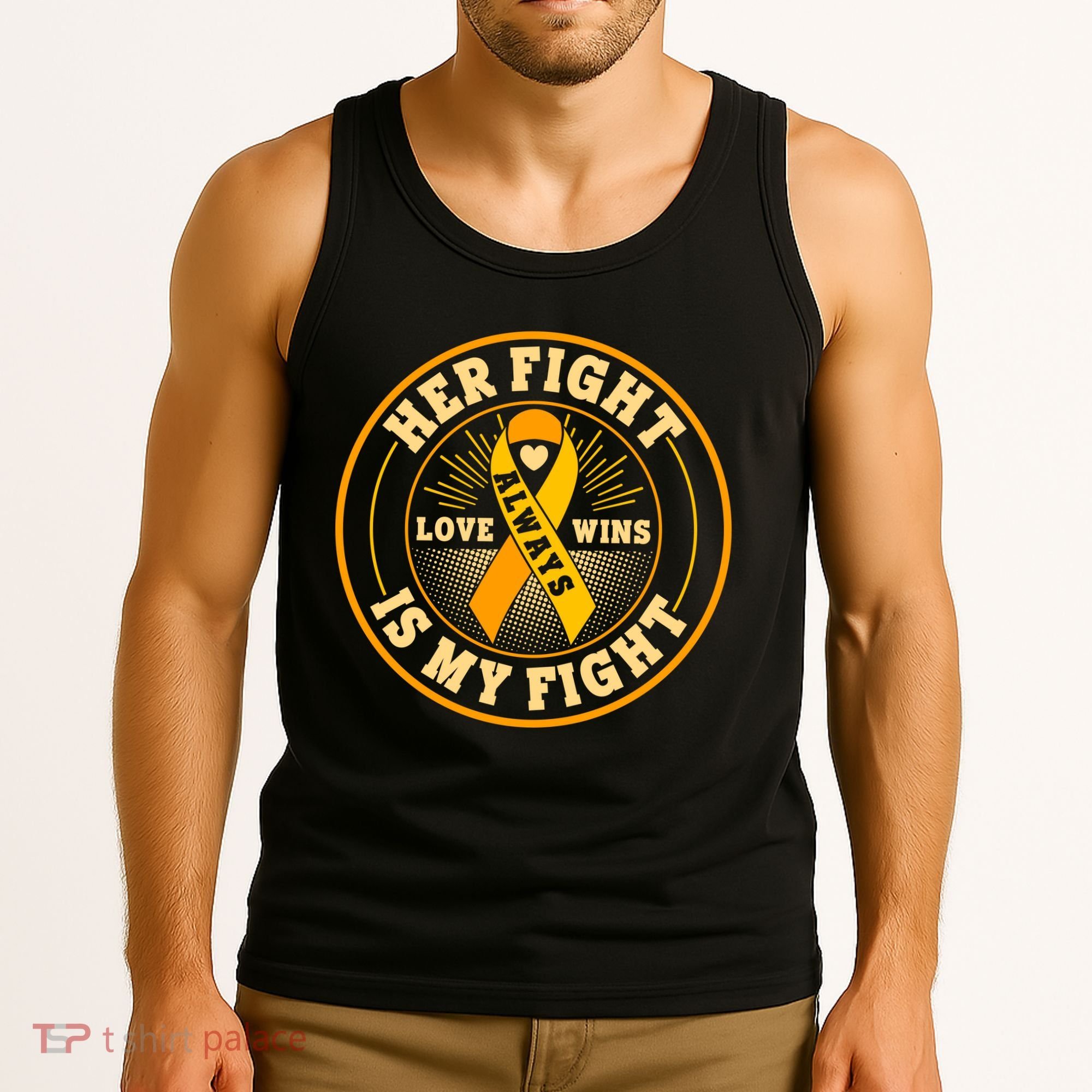 Her Fight Is My Fight Love Always Wins Emblem Tank Top