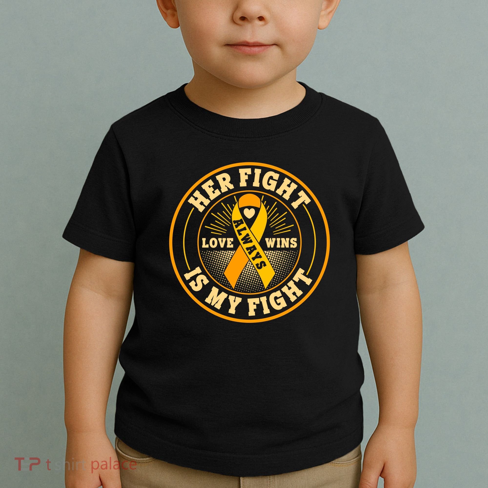 Her Fight Is My Fight Love Always Wins Emblem Toddler T-Shirt
