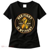 Her Fight Is My Fight Love Always Wins Emblem Women's T-Shirt thumb 0