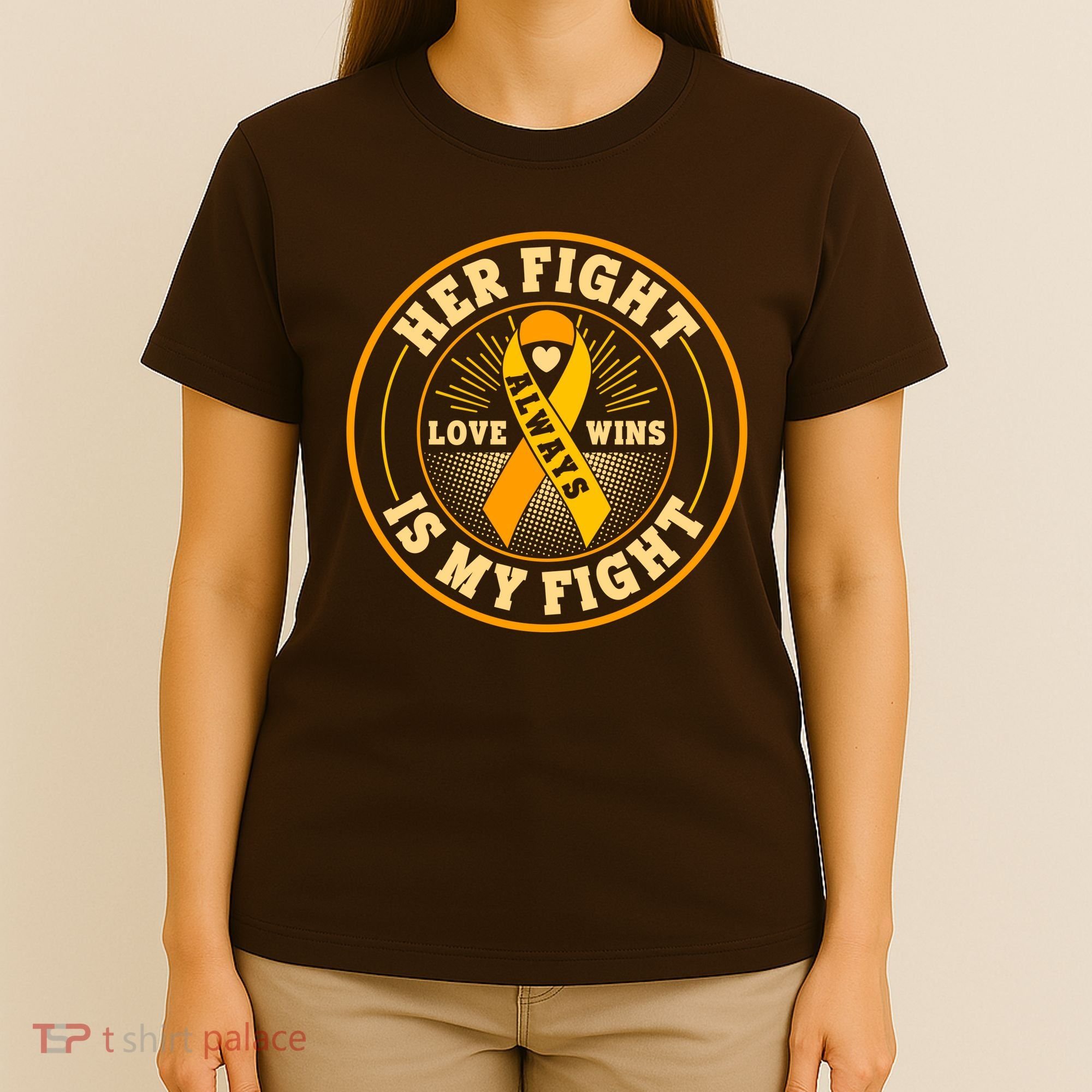 Her Fight Is My Fight Love Always Wins Emblem T-Shirt