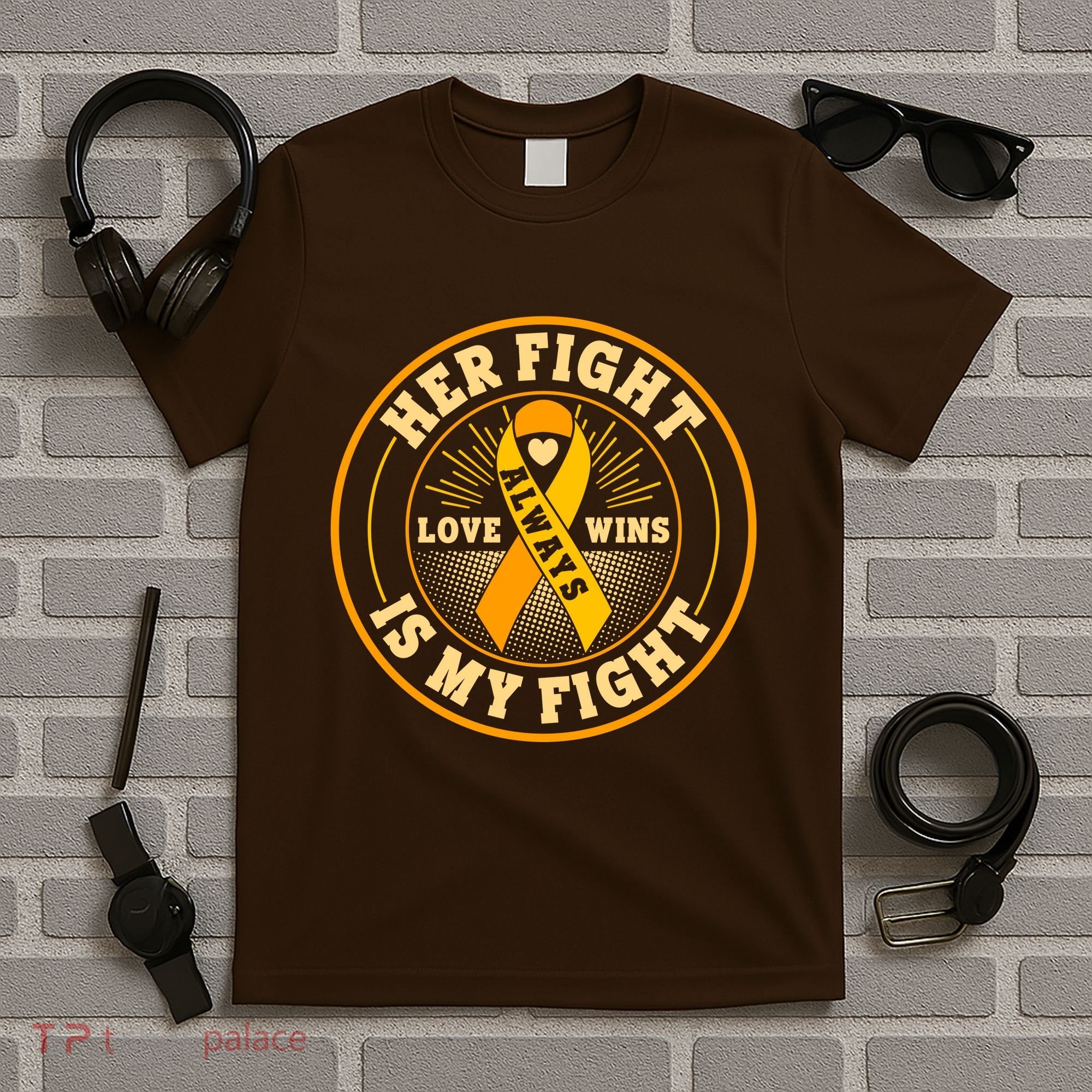 Her Fight Is My Fight Love Always Wins Emblem T-Shirt