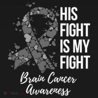 His Fight Is My Fight Brain Cancer Awareness Gift Doggie Tank thumb 4