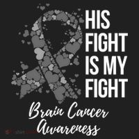 His Fight Is My Fight Brain Cancer Awareness Gift Hat thumb 2